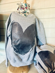 Glitter Heart Sweatshirt