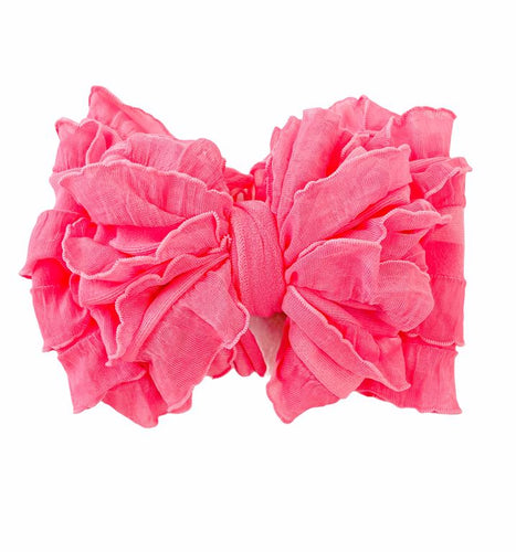 Candy Pink Ruffle Bow