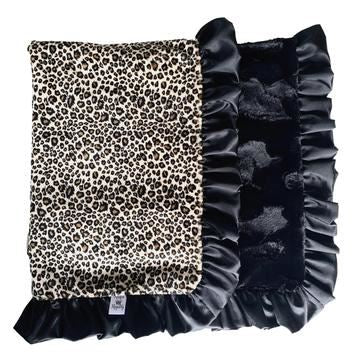 Black Leopard Blanket