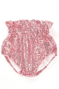 Sequin Pink Baby Bloomer