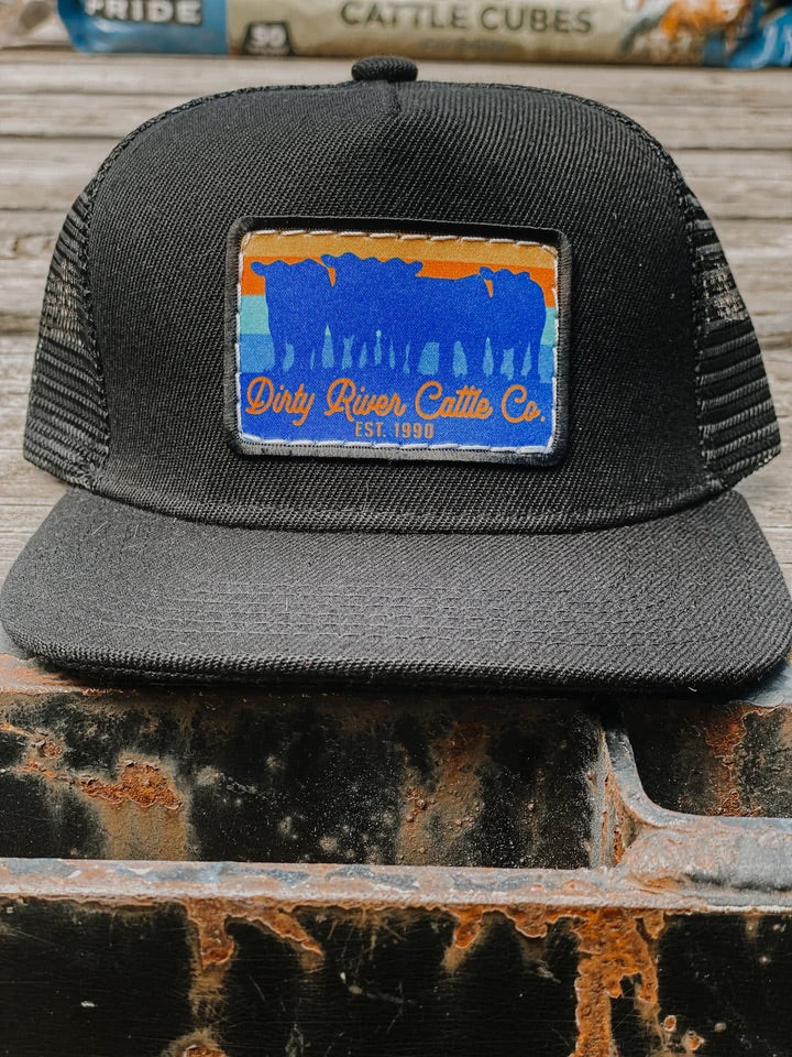 Dirty River Sunset Printed Patch Cap