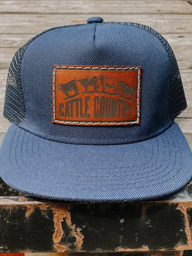 Cattle Country Leather Patch Cap